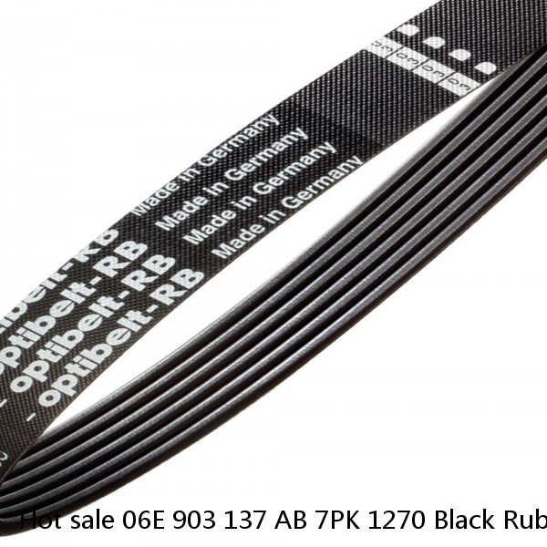 Hot sale 06E 903 137 AB 7PK 1270 Black Rubber v-ribbed belt for vw audi