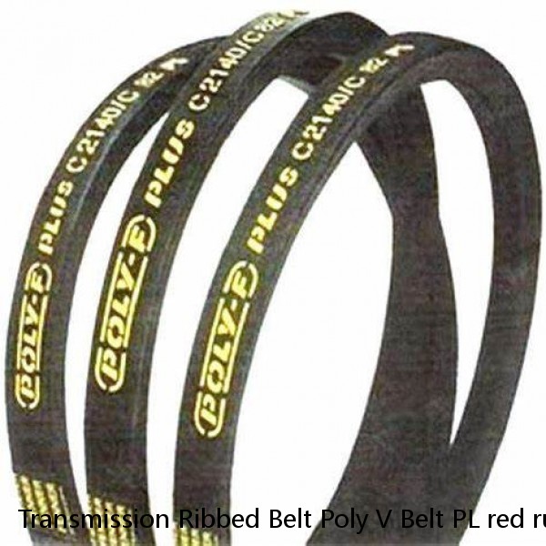 Transmission Ribbed Belt Poly V Belt PL red rubber coated Belt