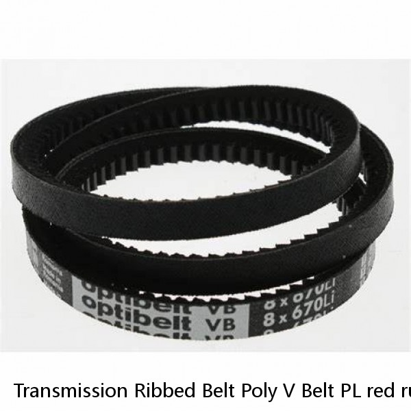 Transmission Ribbed Belt Poly V Belt PL red rubber coated Belt #1 image